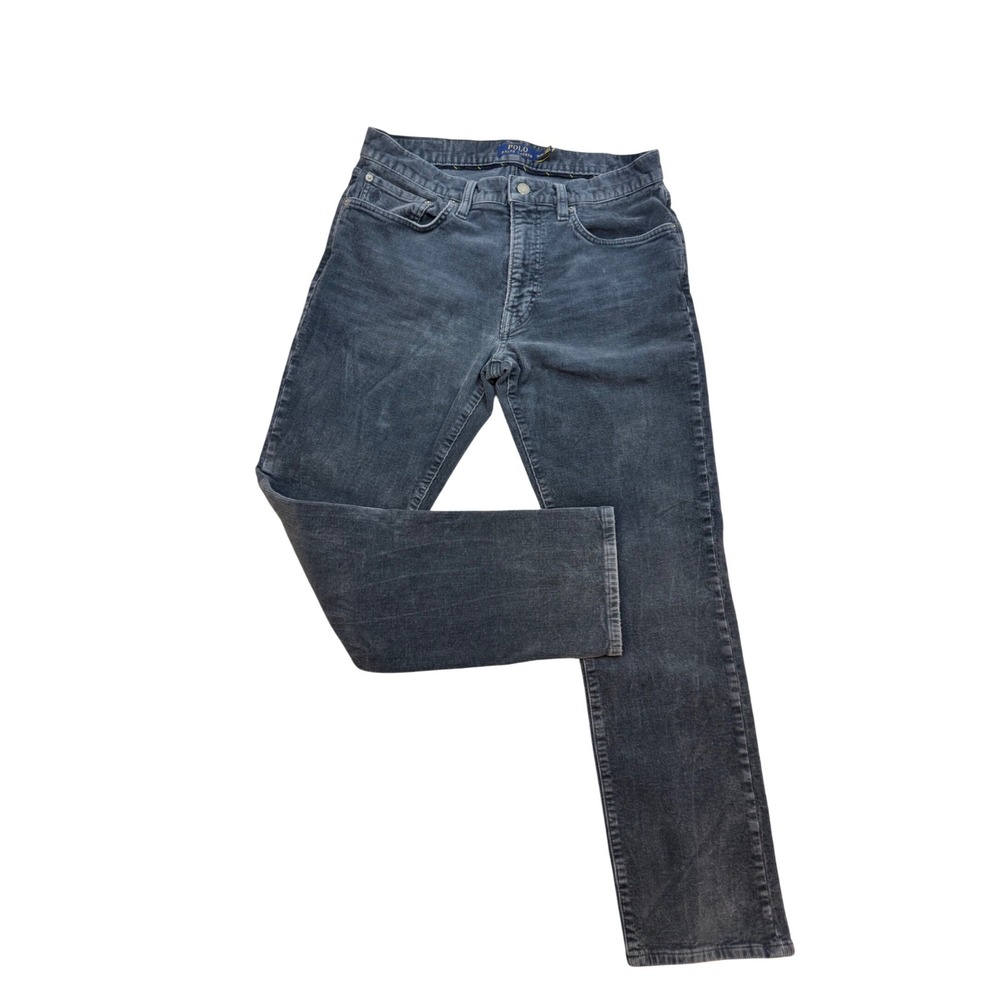 Polo Ralph Lauren Mens Corduroy Pants Blue 32x30 Straight Leg Fine Wale Cords